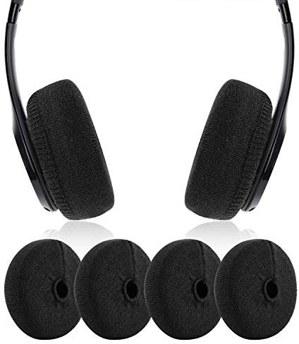 JARMOR Earpads Sweater Cover Protectors with Knit Fabric for Beats Solo 3 / 2 Wireless / Wired, Solo HD / Mixr / EP Headphones and Other Headsets with 1.57 - 3.14 Inch Ear Cushions [ 2 Pairs ] (Black)