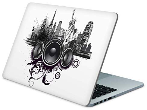 Skins4u Folie Sticker Skin Vinyl Aufkleber mit farbenfrohen Motiven für bis 17.3 Zoll 42x30cm Laptop Skin Decal Cover World-Buildings