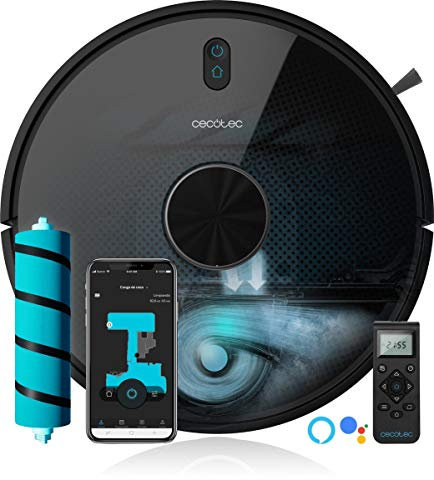 Cecotec Robot Aspirador Conga 5090. App con hasta 5 mapas. Aspira, Barre, Friega y Pasa la Mopa. Alexa y Google Assistant. Cepillo Jalisco. Cepillo para Mascotas. 8000 Pa. 10 Modos. Wi-Fi