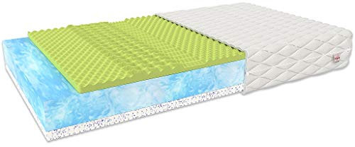FDM Marina Schaumstoffmatratze 100 x 200 cm Latex Matratze 21 cm Höhe 7-Zonen Bio Foam Schaum Härtegrad H3