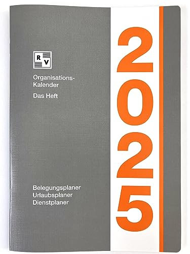 Organisationskalender 2025 Das Heft, Schafberger Verlag, 1 Monat auf einer Doppelseite DIN A4, Zimmerbelegungsplaner, Belegungsplan, Urlaubsplan, Dienstplaner