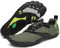 SAGUARO Barfußschuhe Damen Wassersportschuhe Herren Traillaufschuhe Laufschuhe Atmungsaktiv Straßenlaufschue Wasserschuhe Strandschuhe Frauen Schnell Trocknend Zehenschuhe rutschfest Grün 43 EU