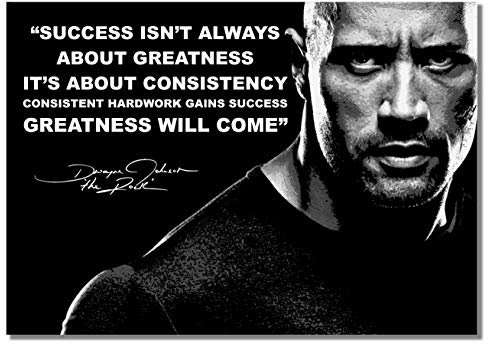 Dwayne Copy of Signature #3 A3 ungerahmt Johnson The Rock Sport Zitat Poster Motivation Inspiration Foto Erfolgsbild