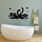 Liebe Romantische Vogel Wandtattoo Paar Schwan Wandtattoo Vinyl Wasserdicht Badezimmer Nach Hause Schlafzimmer Dekoration Tapete 62X42Cm