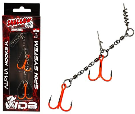 Wild Devil Baits Shallow Rig Spin System Gummifischsystem Hecht Screw Stinger System Big Bait System