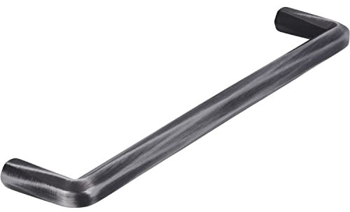 SIRO Möbelgriff Linkenheim-Hochstetten, Modern, Druckguss eisenfarbig gebürstet matt, 169 mm x 31 mm x 10 mm, LA 160 mm, 2481-170ZN75