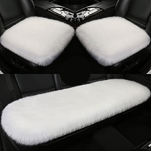 Universal Autozubehör Sitzauflagen für Mercedes Benz SLK 200 200K 250 280 350, Faux Lammfell Sitzkissen Longhair Super weich für 90% Modelle Auto
