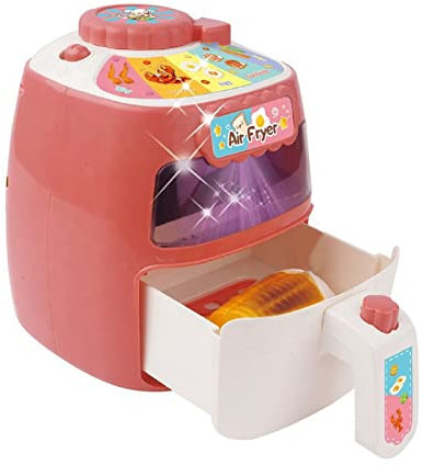 LIBOOI 11 giocattoli da cucina per friggitrice ad aria, giocattoli per bambini con musica e luci, 5 modalità di cottura realistico, giocattolo da cucina, set di giocattoli da cucina, regalo per