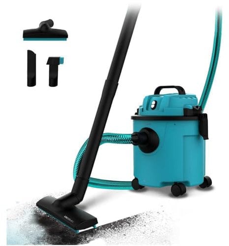 Cecotec Aspirapolvere Solidi e Liquidi 16 L Conga Rockstar Wet & Dry Compact Plus. 1200 W, 20kPa, Doppia funzione: aspiratore e soffiante, Ultraleggero e compatto, Ruote, Raggio d'azione 5m