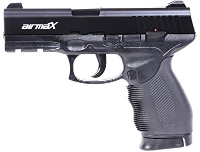 airmaX Taurus PT24/7 Softair Pistole Kaliber 6mm BB Federdruck Airsoft freie Waffe ab 14 Jahre Energie <0,5 Joule starke Luftpistole Air Soft schießen Gun Erbsenpistole Softairwaffe Visierung