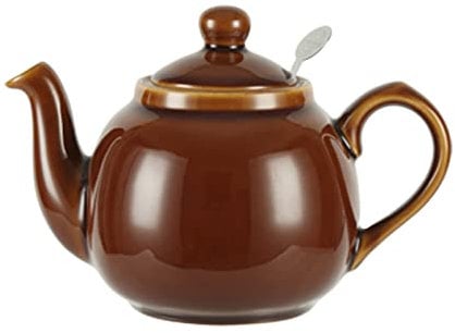 London Pottery Farmhouse Teapot with Infuser, Ceramic, Rockingham Brown, 2 Cup (600 ml)