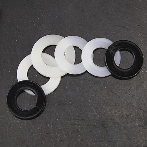 500 teile/los Nylon Schraube Dichtung Isolierung Kunststoff Flache Kunststoff Unterlegscheibe, M10.-OD 20mm,Weiß,2MM,M10
