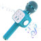 Wireless Karaoke Mic, Bluetooth Microphone for Boys, Girls & Adults, LED Lights, Android/IOS Smartphone Mic for Party, Singing, Recording (Blue)