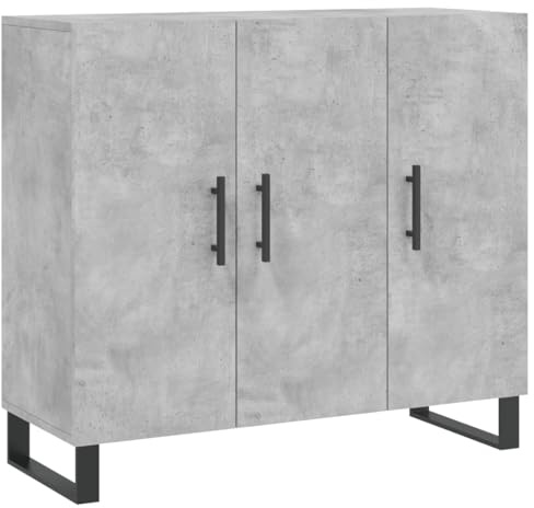 vidaXL Sideboard Betongrau 90x34x80 cm Holzwerkstoff