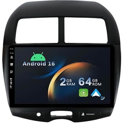 YUNTX [4+64G] Android 16 Car Stereo Fit for Mitsubishi ASX 2010-2019-[Built-in Wireless CarPlay/Android auto/GPS navi/MirrorLink/Bluetooth 5.0/WiFi/USB/4G/SWC]-Free Camera-10.1 IPS 2.5D Touch screen