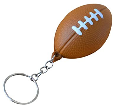 KOMBIUDA Lot de 6 porte-clés de football américain - Porte-clés de rugby - Style américain - Football - Ballon de sport - , marron, taille unique
