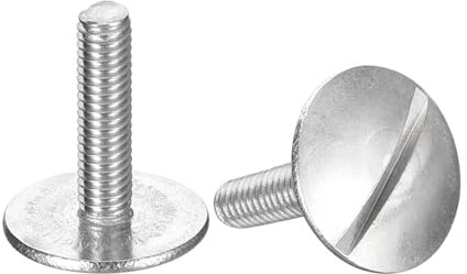 sourcing map Lot de 5 vis à tête plate extra large M3 x 12 mm en acier inoxydable 304