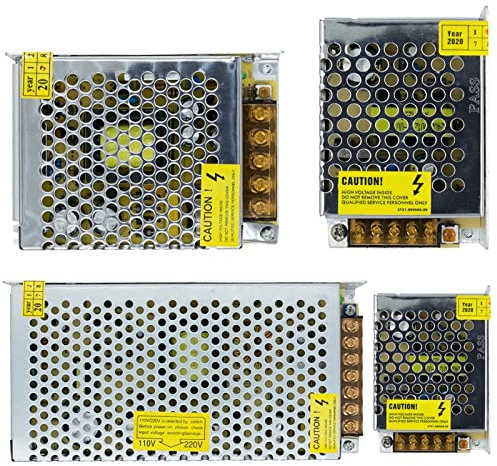 HBTSPJNT Trasformatore di Illuminazione AC110V-220V a DC 12V 24V Adattatore di Alimentazione 3A 5A 10A LED Strip Switch Driver 1Pcs (Color : 12v 10a)