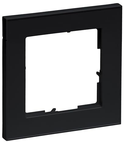 LEGRAND, SEANO+ 1-fach Rahmen, halogenfreies Thermoplast, nachhaltige Produktion und Verpackung, Farbe: Schwarz lackiert, 765381