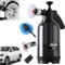 Qosneoun Hydrouk Spray Bottle, Hydrouk Snow Foam Pump Sprayer, Upgrade 2L Precision Atomizer Foam Sprayer, 2 Types of Nozzle High/Air Pressure Spray Bottle for Window Cleaning Car Washing (Black-B)