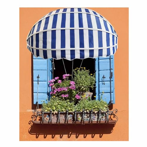 Tenda da sole telescopica retrattile per giardino, impermeabile e anti UV, dimensioni personalizzabili (120 cm)
