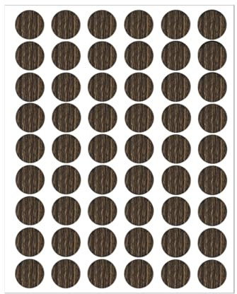 LICQIC Screw Hole Covers, Self Adhesive Caps Stick on Furniture Sticker Screw Hole, 54 Pcs 21 mm, Dark Brown