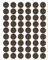 LICQIC Screw Hole Covers, Self Adhesive Caps Stick on Furniture Sticker Screw Hole, 54 Pcs 21 mm, Dark Brown