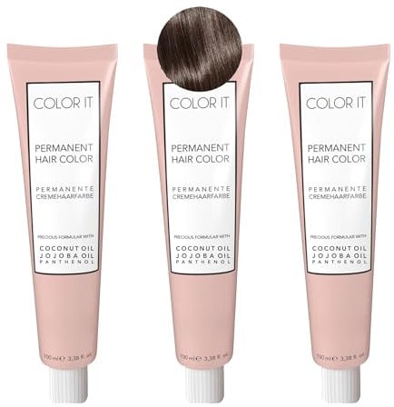 COLOR.IT by BM - Permanente Haarfarbe in Salonqualität, 3x 100ml (6.35 Dunkelblond Gold Mahagoni, 3er Pack)