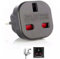 TECHZOCO Adattatore da spina UK a Europeo, adattatore da spina UK a spina europea, adattatore da viaggio UK, adattatore tipo G, adattatore universale da viaggio, 220-240 V, 1 pezzo, nero