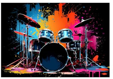 IEPOZWA Bild auf Leinwand Bilder Wandbilder Poster, Konzerthaus Bar Schlagzeuger Wohnzimmer Deko Wanddeko Bild Wand Kunstdruck Art Wall Decor Canvas Wandbild - 50x70cm Ungerahmt(blau)