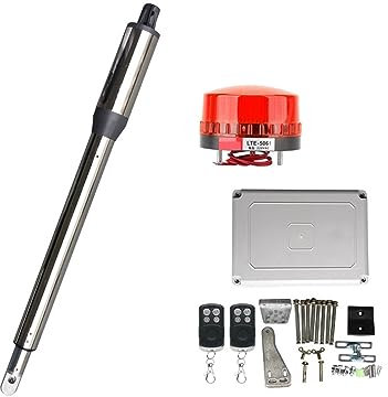 Motor Puerta Corredera, Automático 300KG Puerta De Una Sola Hoja Motor De Apertura De Puerta Oscilante Eléctrico DC Actuador Lineal Único Operador De Control De Acceso,para puerta(Kit 2)