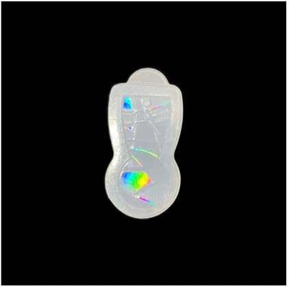 Hobby Holo Classic Chip – Silikonform für 50 Cent Einkaufschip | Holographische Silikonform für Resin & UV-Harz | Handgemachte Gussform aus Hochglanz-Acryl | 2g Harzbedarf | 2mm dick