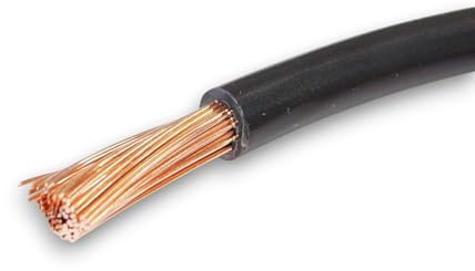 Red & Black Battery/Starter/Welding Flexible PVC Cable Wire 110/170/345 Amp 16mm 25mm 35mm by MKGT® (10mm² Black, 9 Meters)