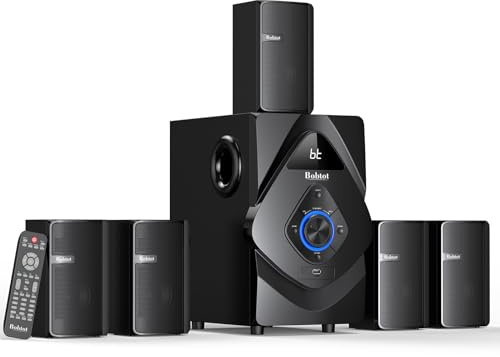 Bobtot Sistema Home Theater Altoparlanti Satellitari Posteriori Wireless 800W 6.5 Subwoofer 5.1/2.1 Canali Surround Sound Systems con HDMI ARC Optical Bluetooth Input