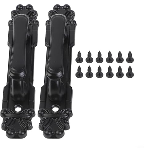 Gdfnmogo Lot de 2 poignées de porte de grange coulissantes pour armoire en bois, verre, aluminium, intérieur et extérieur