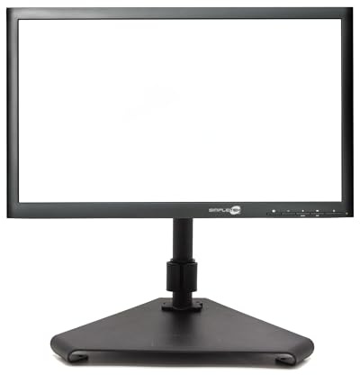 SIMPLETEK - Monitor 23 Full HD | Soporte Ergonómico (Altura, Pivot) | DisplayPort DVI VGA | Hub 2x USB | Cables Incluidos (Reacondicionado)