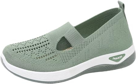 Zapatillas Ortopedicas Mujer Verano Zapatillas sin Cordones para Caminar Comodos y Ligeros Sandalias Malla Transpirables y Antideslizantes Zapatos Deportivas Entrenamiento