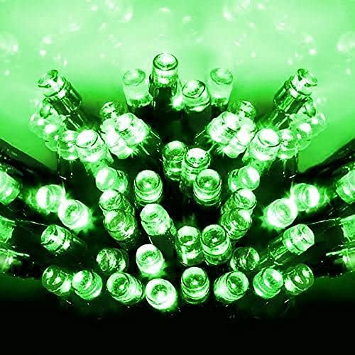 Simpa® Garden Multi-Action Outdoor Waterproof Battery-Operated Timer LED String Fairy Lights, 200 LED, Green