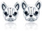 Presenski Ohrringe Silber Stecker，Damen Ohrstecker 925 Sterling Silber mit Hund Bulldogge Geschenk für Weihnachten,Frauen，Mädchen