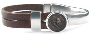 QOSS Armband GWEN braun Stein copper Größe L