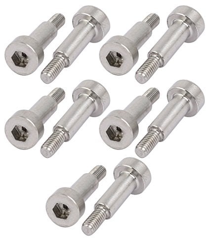sourcing map 10Stk. 304 Edelstahl Schulter Bolzen 4mm Schulter Dmr. 10mm Länge M3 Gewinde de