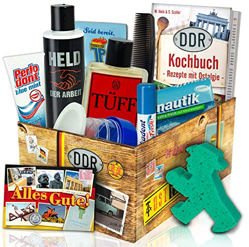 Geschenkset Ostpaket Pflege Box für Männer mit Ostprodukten