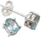 SilverStarJewel Massive Sterlingsilber geschnittene Blaue Topas Ohrringe 0,8 cm 2,2 Gramm Großhandel Geschenk