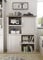 Luca Highboard, Weiß, Anrichte, Sideboard, Landhausstil, Breite 106 cm, Trüffel