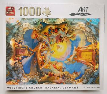 King 56028 Wieskirsche Kirche Bayern Deutschland Puzzle 1000 Teile, Mehrfarbig