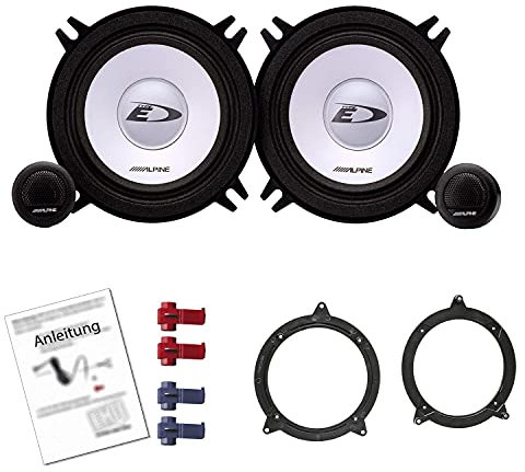 Alpine SXE-1350S Auto Lautsprecher Boxen 500 Watt 13 cm 2 Wege Kompo passend für BMW 3er Cabrio (E46) 2000-2007 Türen Front