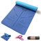 FP-TECH TAPPETINO DA YOGA IMBOTTITO ANTISCIVOLO FITNESS PILATES GINNASTICA IN TPE MAT CON SACCA 183 X 68 X 0.8 CM (Blu Elettrico-Azzurro)