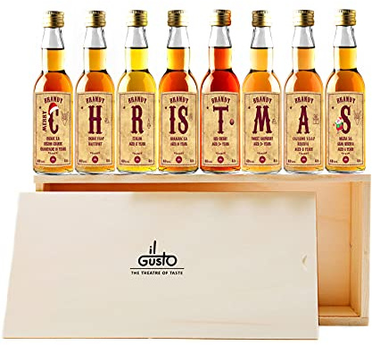 Christmas Gift | Premium Brandy Tasting Gift Set 40 ml (Pack of 8) Alc: 40%