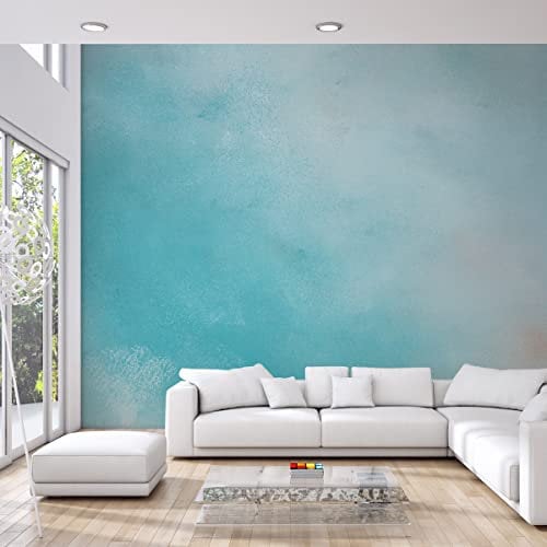 Muralo VLIES FOTOTAPETE 90x60 TAPETE Wandtapeten Moderner Ombre Türkis Hintergrund Wohnzimmer Schlafzimmer Moderne Wandbilder XXL Wand Dekoration Abstrakt Luxus Br. 90 cm x Hö. 60 cm, Blau Weiß Beige