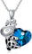 Flpruy Kuh Kette Damen, Kuh Geschenke 925er Sterling Silber Süße Tier Halskette Kuh Anhänger mit Österreichischer Herzkristall, Kühe Schmuck Geschenke für Mädchen Mama Frauen